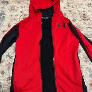 Under Armour Red and Black Zip-Up Jacket